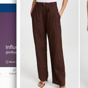 Reformation "Vesta" Pants Linen sz 16